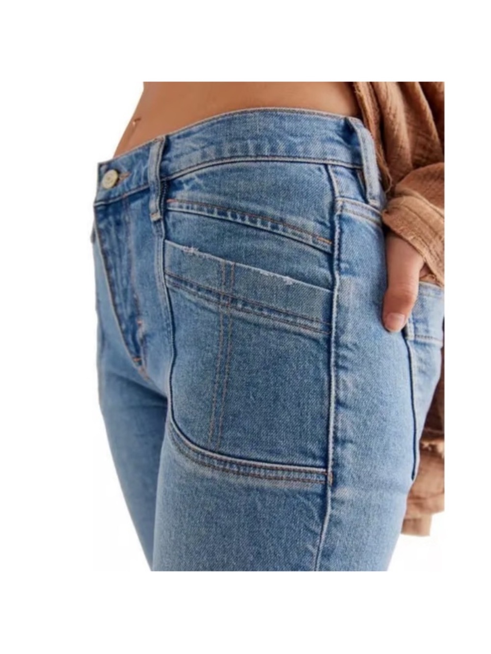 We The Free Aiden Slim Flare Blue Jeans Size 30 NWOT - Picture 5 of 15